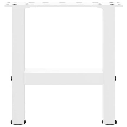 Soffbordsben vita 2 st 40x(30-31) cm stål
