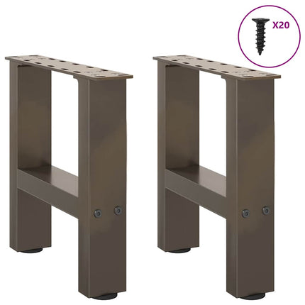 Soffbordsben naturstål 2 st 40x(30-31) cm stål