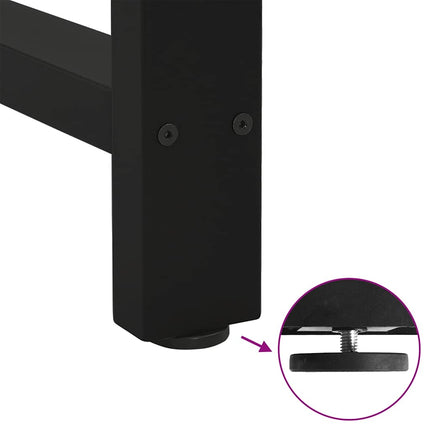 Soffbordsben svarta 2 st 50x(30-31) cm stål