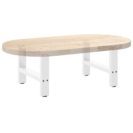 Soffbordsben vita 2 st 50x(30-31) cm stål