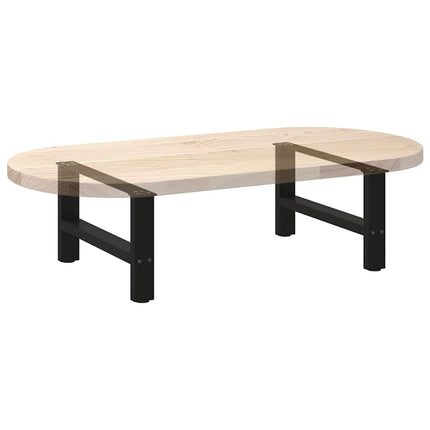 Soffbordsben svarta 2 st 60x(30-31) cm stål