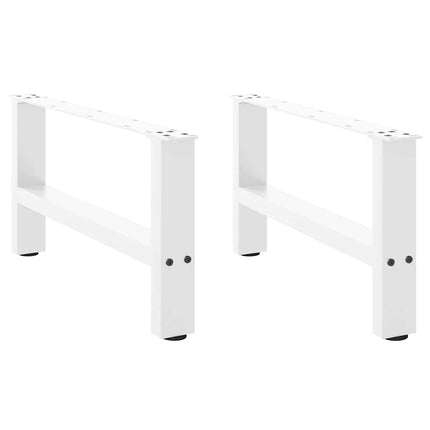 Soffbordsben vita 2 st 60x(30-31) cm stål