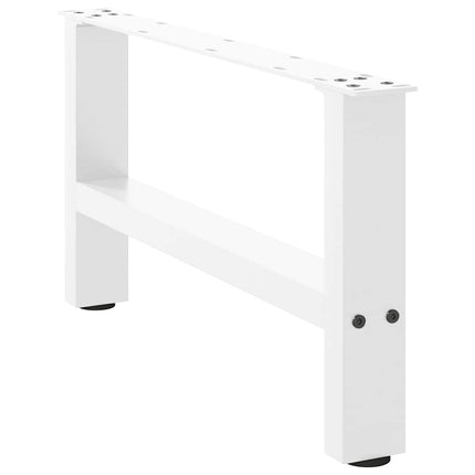 Soffbordsben vita 2 st 60x(30-31) cm stål