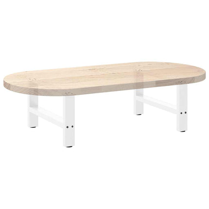 Soffbordsben vita 2 st 60x(30-31) cm stål