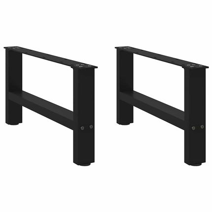 Soffbordsben svarta 2 st 70x(30-31) cm stål
