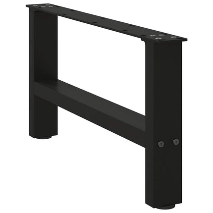 Soffbordsben svarta 2 st 70x(30-31) cm stål