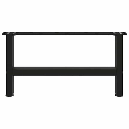 Soffbordsben svarta 2 st 70x(30-31) cm stål