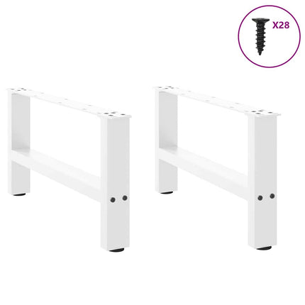 Soffbordsben vita 2 st 70x(30-31) cm stål