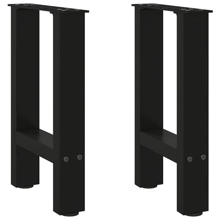 Soffbordsben svarta 2 st 28x(42-43) cm stål