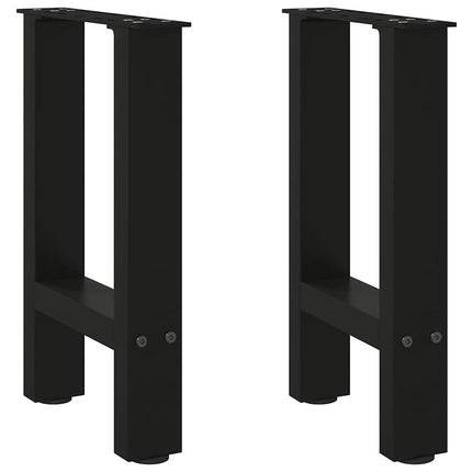 Soffbordsben svarta 2 st 38x(42-43) cm stål