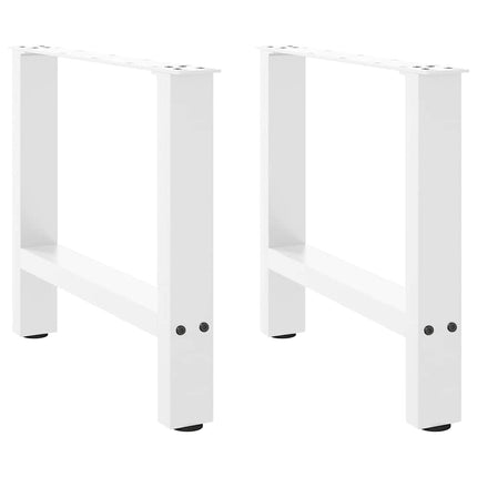 Soffbordsben vita 2 st 50x(42-43) cm stål