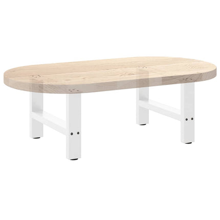 Soffbordsben vita 2 st 50x(42-43) cm stål