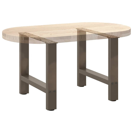 Soffbordsben naturstål 2 st 50x(42-43) cm stål