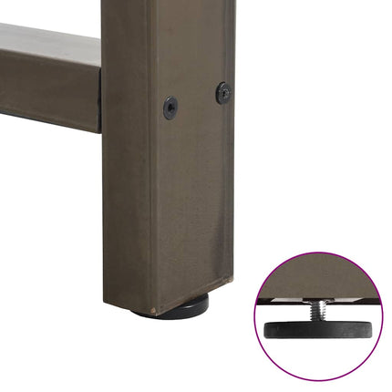 Soffbordsben naturstål 2 st 50x(42-43) cm stål