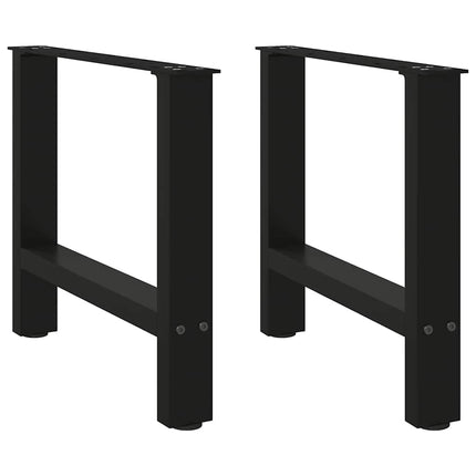 Soffbordsben svarta 2 st 60x(42-43) cm stål
