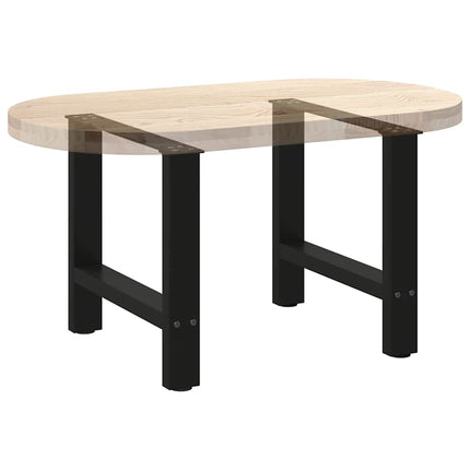 Soffbordsben svarta 2 st 60x(42-43) cm stål
