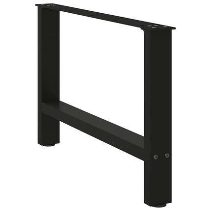 Soffbordsben svarta 2 st 70x(42-43) cm stål