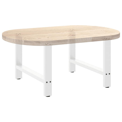 Soffbordsben vita 2 st 70x(42-43) cm stål