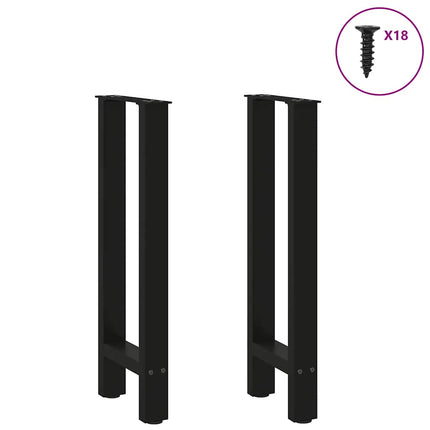Konsolbordsben svarta 2 st 28x(72-73) cm stål