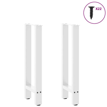 Konsolbordsben vita 2 st 38x(72-73) cm stål