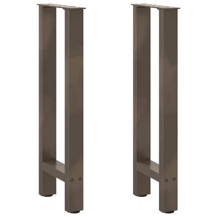 Konsolbordsben naturstål 2 st 38x(72-73) cm stål
