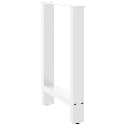 Matbordsben vita 2 st 50x(72-73) cm stål