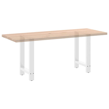 Matbordsben vita 2 st 50x(72-73) cm stål