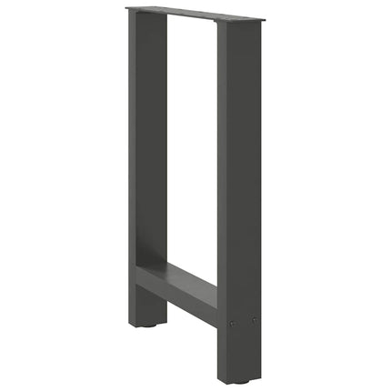 Matbordsben antracit 2 st 50x(72-73) cm stål