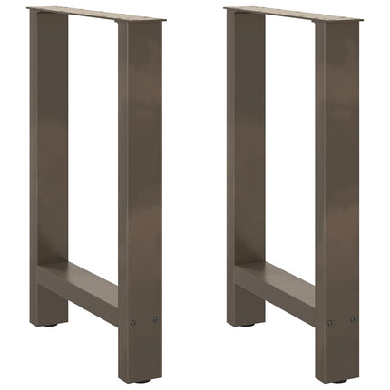 Matbordsben naturstål 2 st 50x(72-73) cm stål