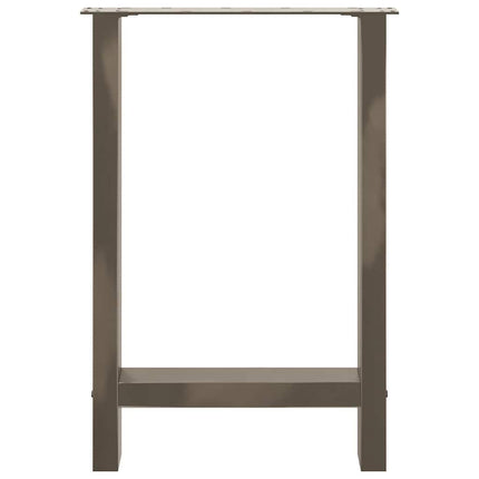 Matbordsben naturstål 2 st 50x(72-73) cm stål