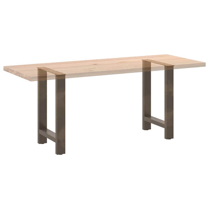 Matbordsben naturstål 2 st 50x(72-73) cm stål