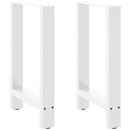 Matbordsben vita 2 st 60x(72-73) cm stål