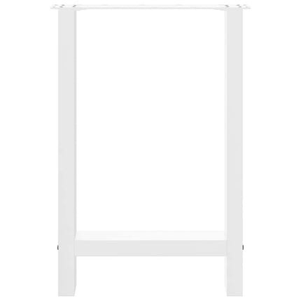 Matbordsben vita 2 st 60x(72-73) cm stål