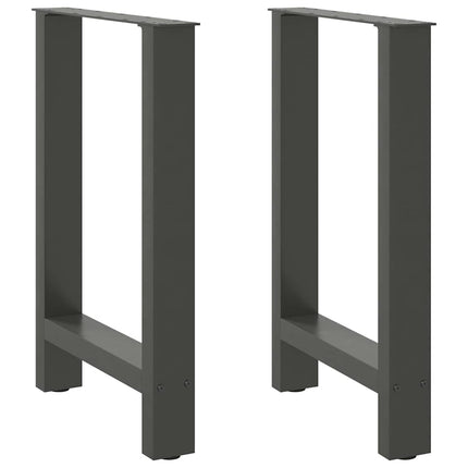 Matbordsben antracit 2 st 60x(72-73) cm stål