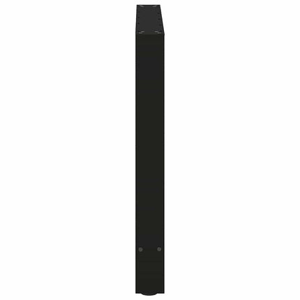 Matbordsben svarta 2 st 70x(72-73) cm stål