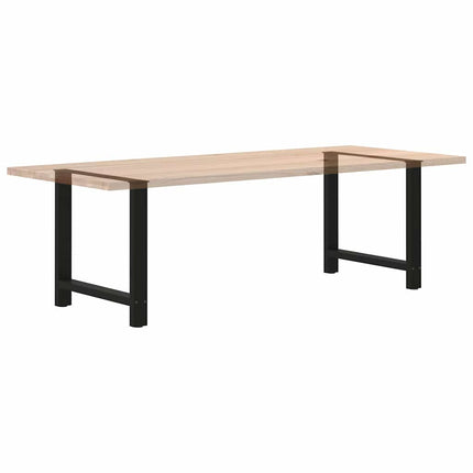 Matbordsben svarta 2 st 70x(72-73) cm stål
