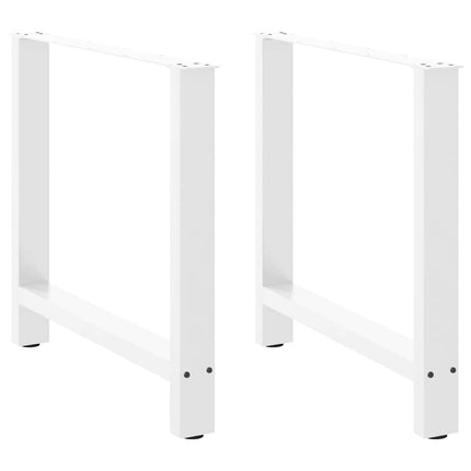 Matbordsben vita 2 st 70x(72-73) cm stål
