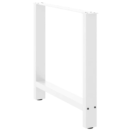 Matbordsben vita 2 st 70x(72-73) cm stål