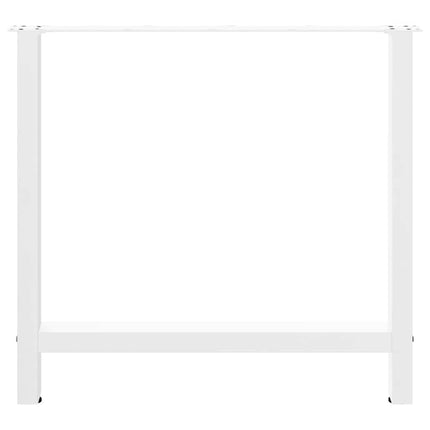 Matbordsben vita 2 st 70x(72-73) cm stål