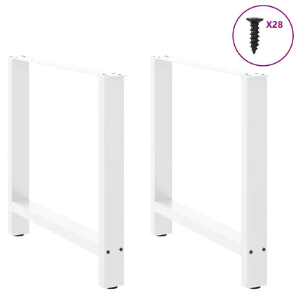 Matbordsben vita 2 st 70x(72-73) cm stål