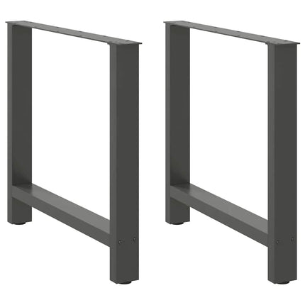 Matbordsben antracit 2 st 70x(72-73) cm stål