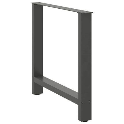 Matbordsben antracit 2 st 70x(72-73) cm stål