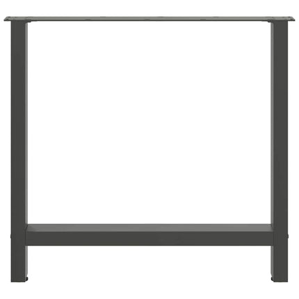 Matbordsben antracit 2 st 70x(72-73) cm stål