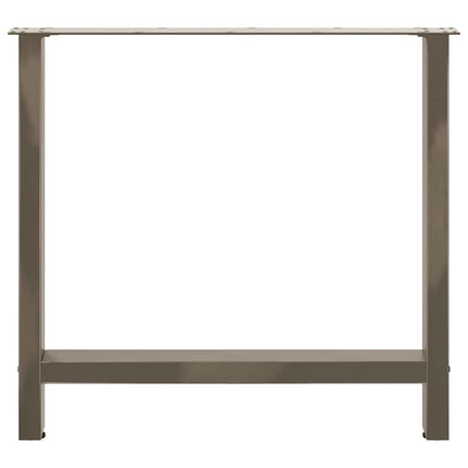 Matbordsben naturstål 2 st 70x(72-73) cm stål