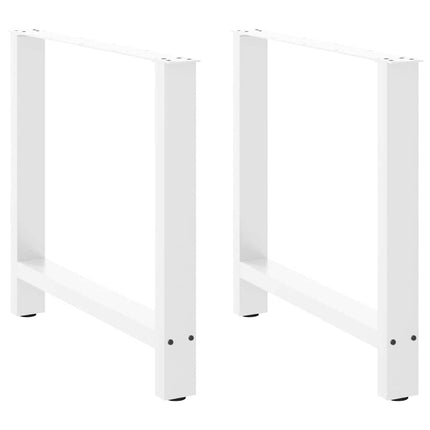 Matbordsben vita 2 st 80x(72-73) cm stål