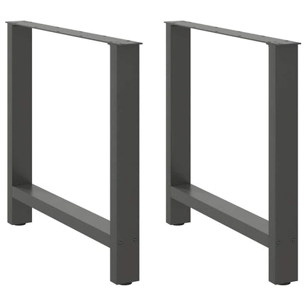 Matbordsben antracit 2 st 80x(72-73) cm stål