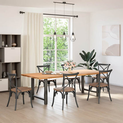 Matbordsben antracit 2 st 80x(72-73) cm stål