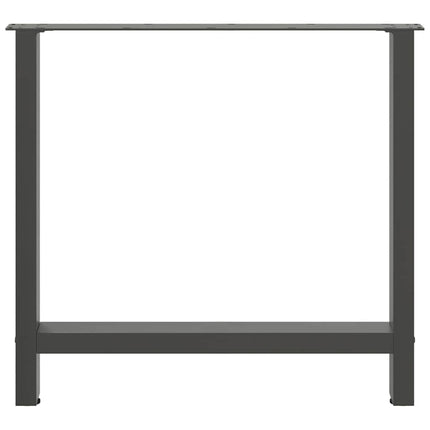 Matbordsben antracit 2 st 80x(72-73) cm stål