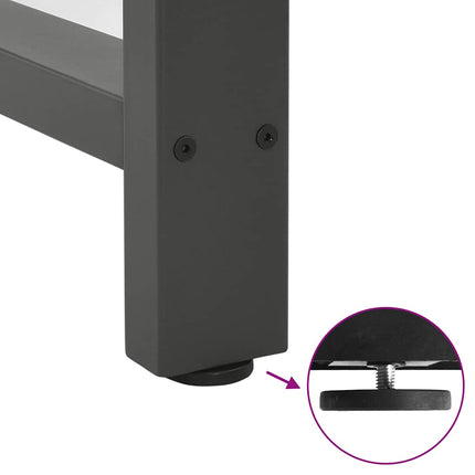Matbordsben antracit 2 st 80x(72-73) cm stål
