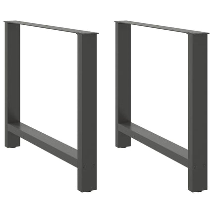 Matbordsben antracit 2 st 90x(72-73) cm stål